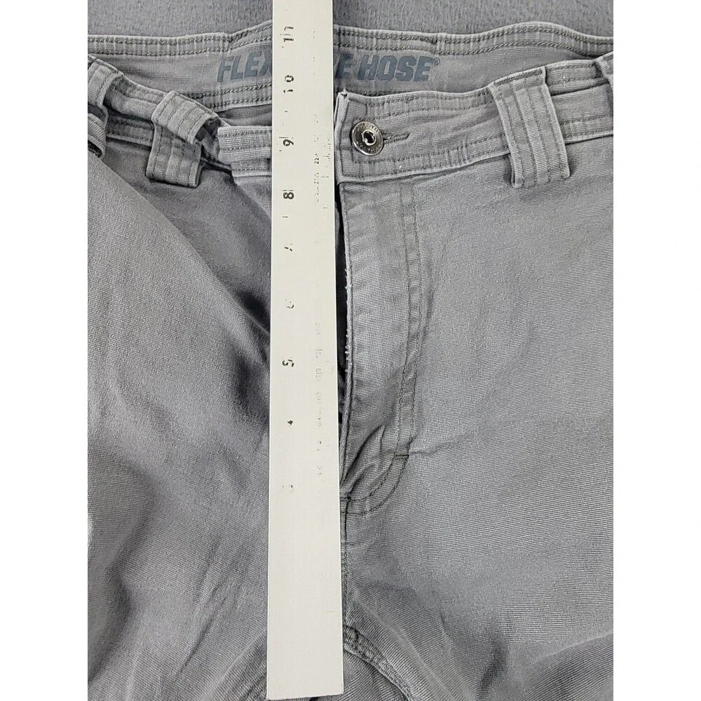 Duluth Flex Fire Hose Pants Mens‎ 36x30 Gray Workwear Cargo Standard Fit Durable